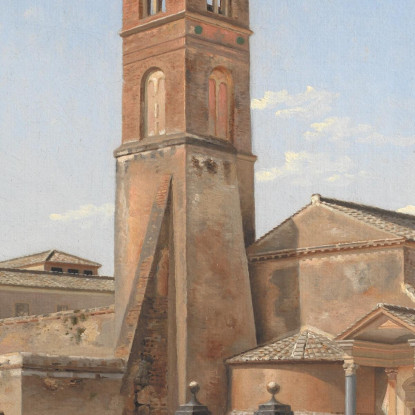 Sant'Agnese Fuori Le Mura Roma Christoffer Wilhelm Eckersberg cwe58 quadro stampato su tela