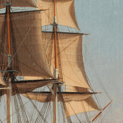 La Corvetta Najaden A Vela 2 Christoffer Wilhelm Eckersberg cwe71 quadro stampato su tela