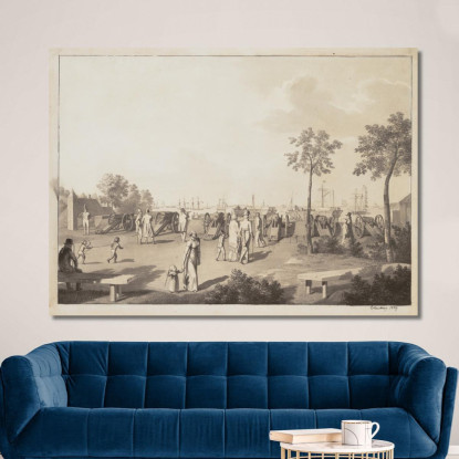 Il Porto Di Copenaghen Christoffer Wilhelm Eckersberg cwe76 quadro stampato su tela