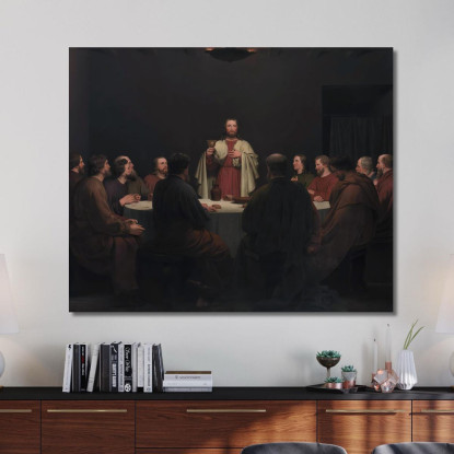 L'Ultima Cena Christoffer Wilhelm Eckersberg cwe77 quadro stampato su tela
