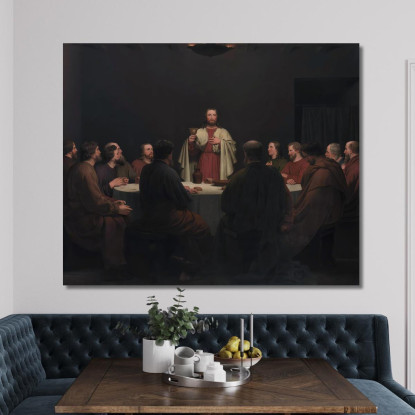 L'Ultima Cena Christoffer Wilhelm Eckersberg cwe77 quadro stampato su tela