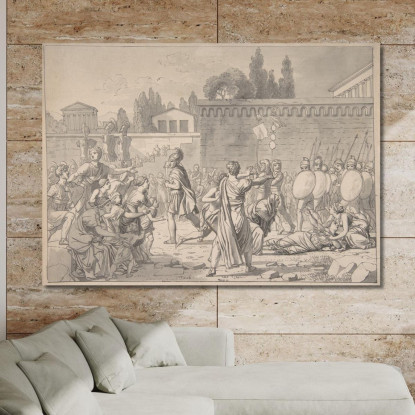 L'Ultimo Degli Orazi Christoffer Wilhelm Eckersberg cwe81 quadro stampato su tela
