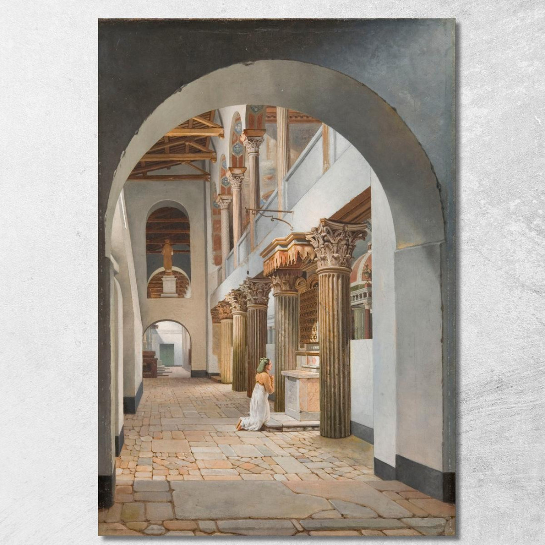 Veduta Della Chiesa Di San Lorenzo Fuori Le Mura Christoffer Wilhelm Eckersberg cwe94 quadro stampato su tela