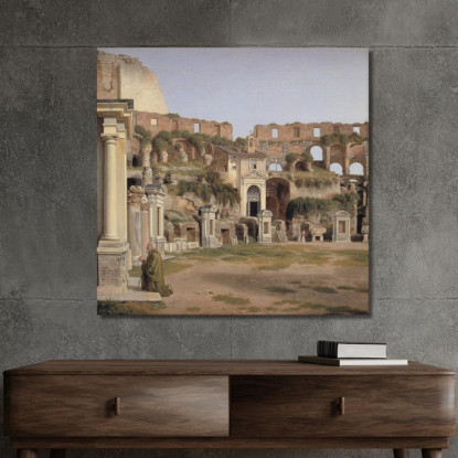 Veduta Dell'Interno Del Colosseo Christoffer Wilhelm Eckersberg cwe98 quadro stampato su tela