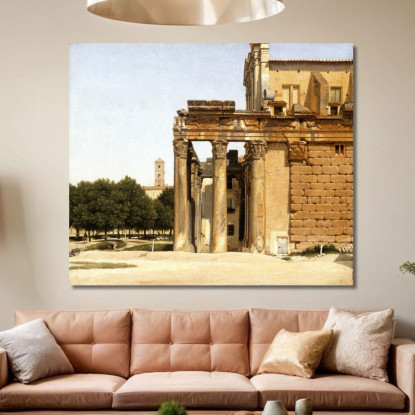 Veduta Della Via Sacra Roma Christoffer Wilhelm Eckersberg cwe100 quadro stampato su tela
