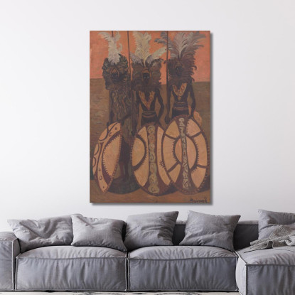 Uomini Neri Cyprián Majerník cmj3 quadro stampato su tela