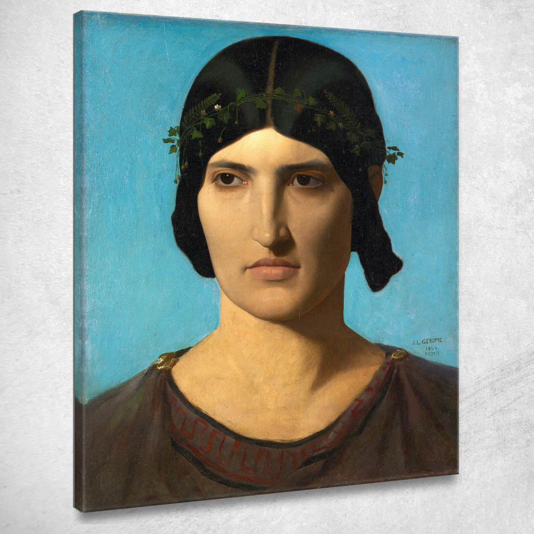 Testa Di Donna Italiana Jean-Léon Gérôme jlg58 quadro stampato su tela