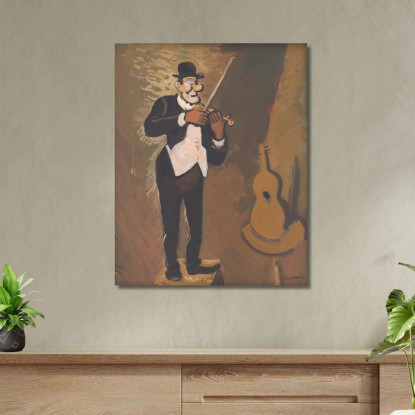 Clown Che Suona Il Violino Cyprián Majerník cmj15 quadro stampato su tela