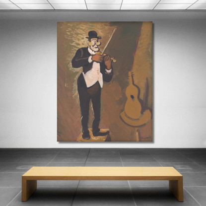 Clown Che Suona Il Violino Cyprián Majerník cmj15 quadro stampato su tela