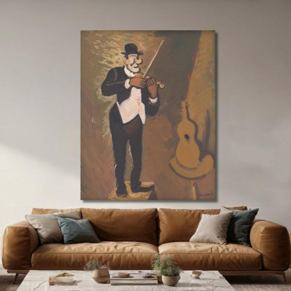 Clown Che Suona Il Violino Cyprián Majerník cmj15 quadro stampato su tela