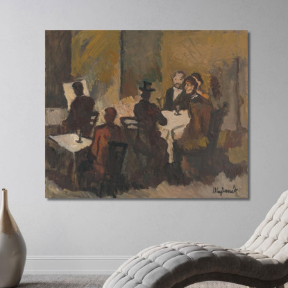 Compagnia In Un Caffè Cyprián Majerník cmj17 quadro stampato su tela