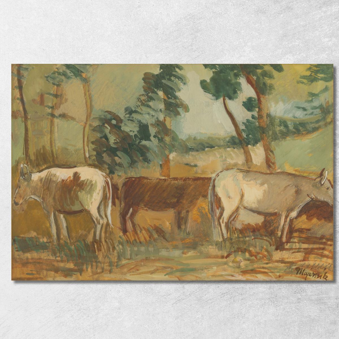 Mucche Cyprián Majerník cmj37 quadro stampato su tela