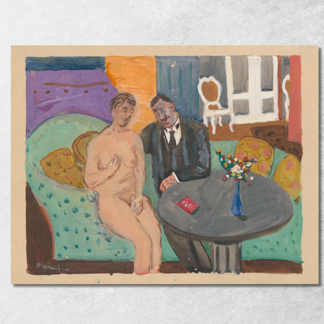 Su Un Divano Cyprián Majerník cmj48 quadro stampato su tela