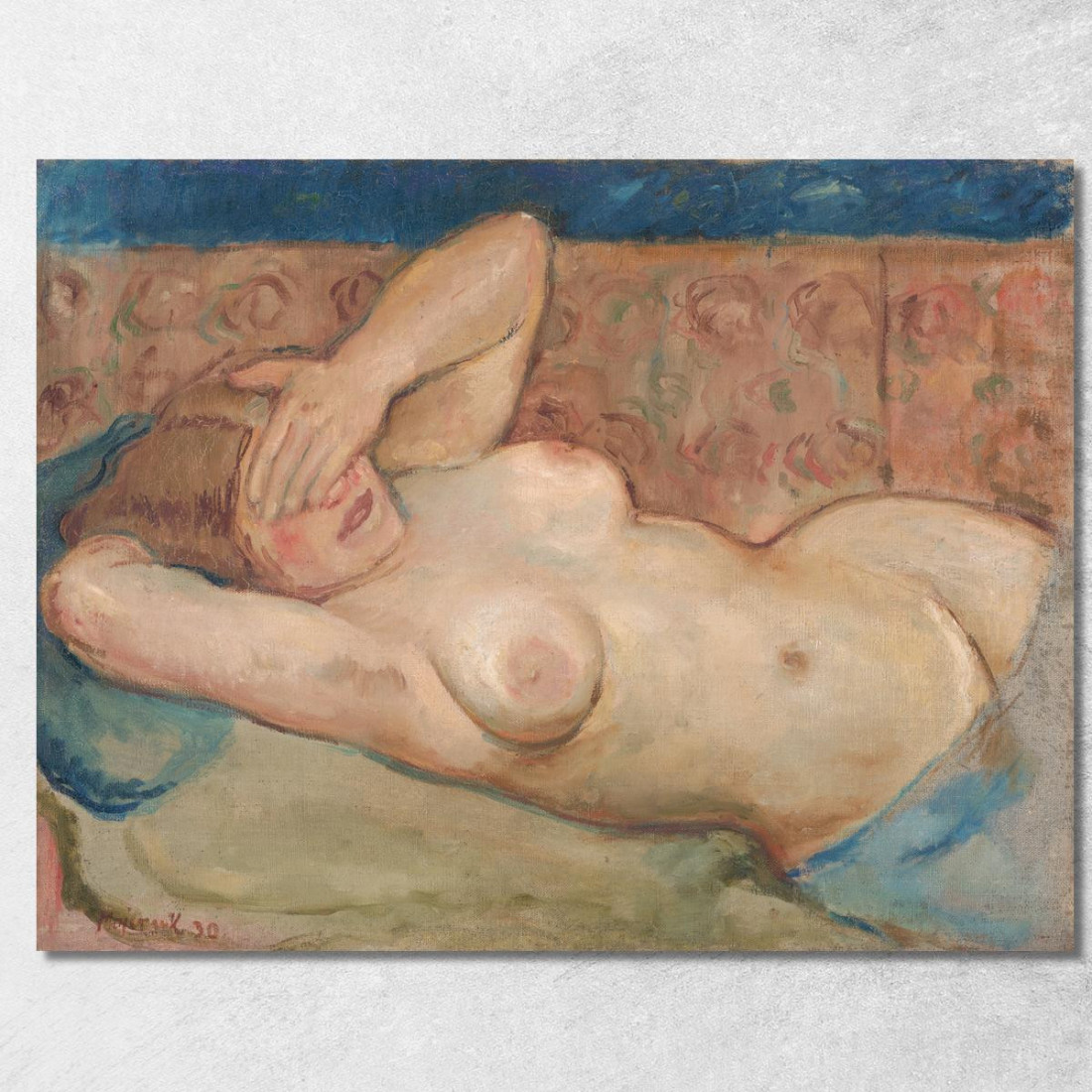 Nudo Disteso Timido Cyprián Majerník cmj54 quadro stampato su tela