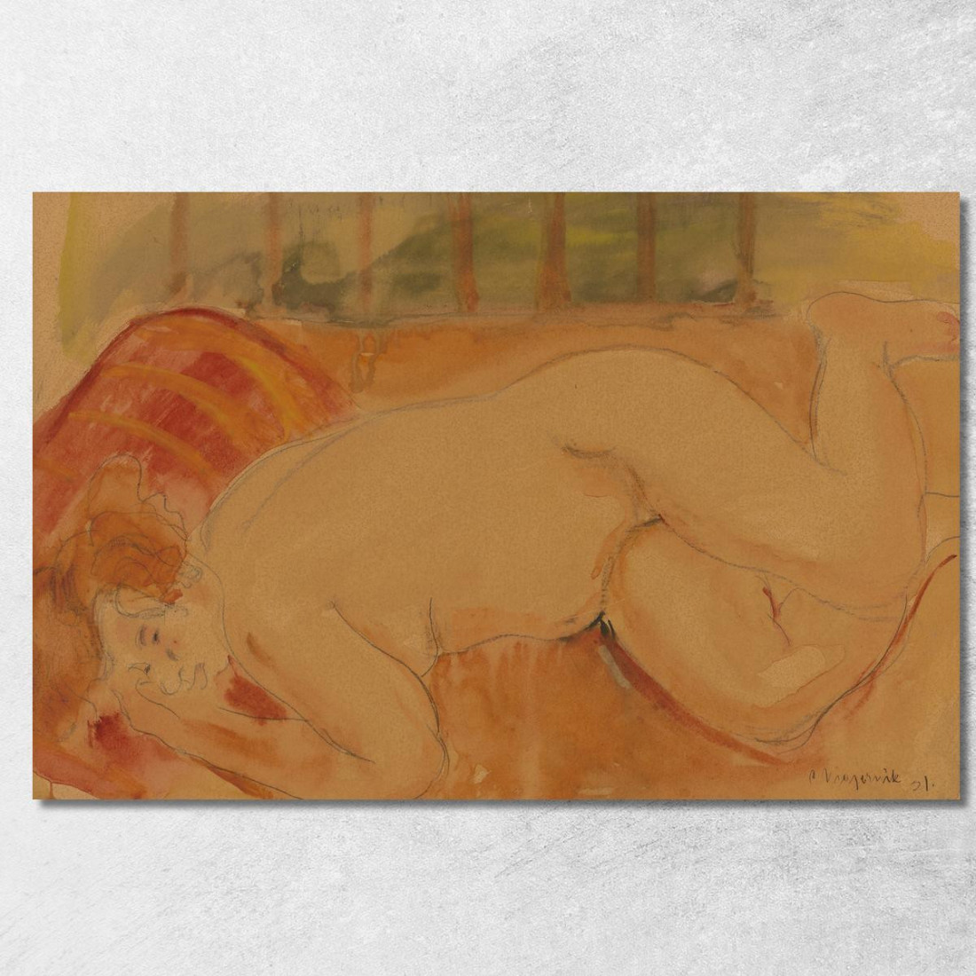 Nudo Disteso Cyprián Majerník cmj57 quadro stampato su tela