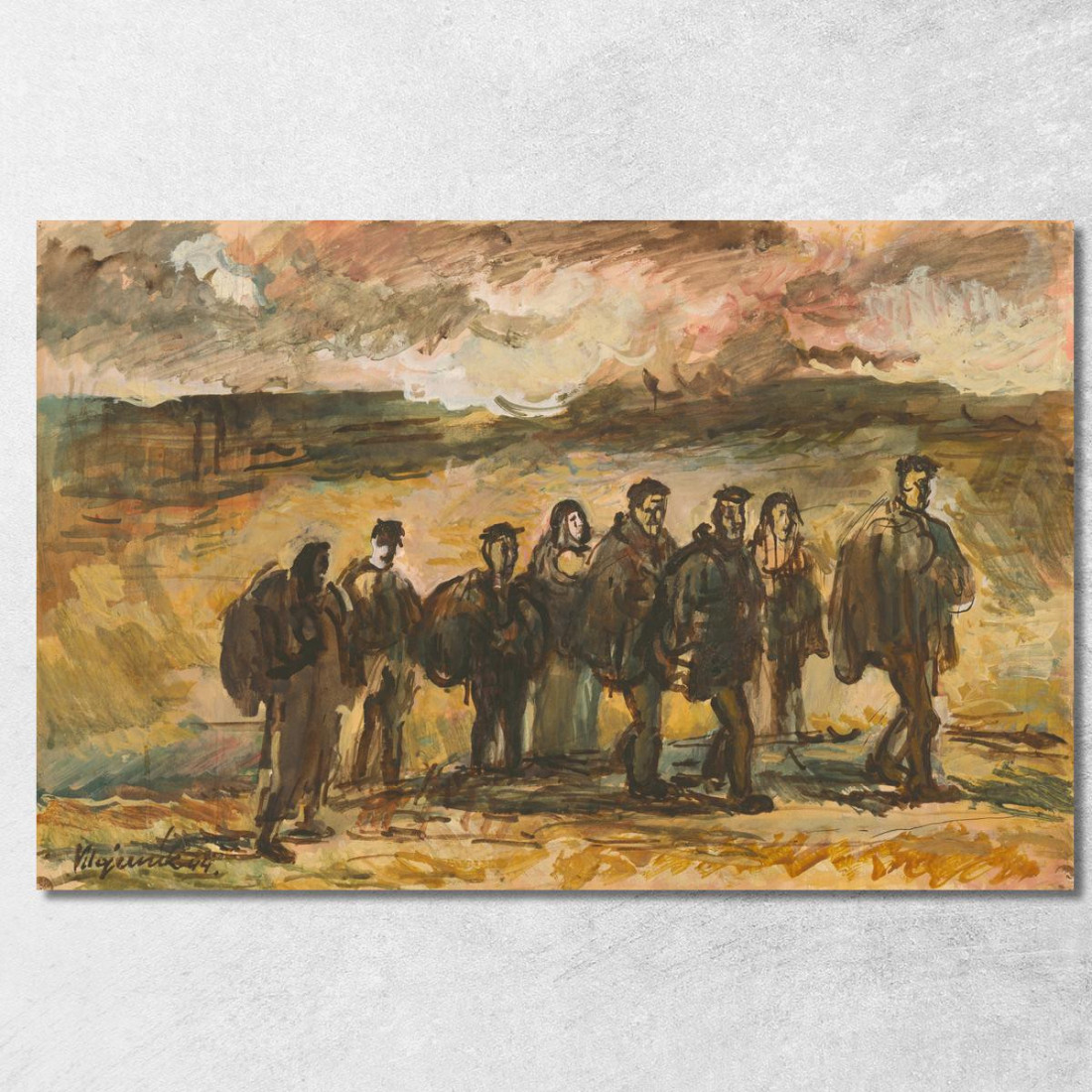 Rifugiati 6 Cyprián Majerník cmj62 quadro stampato su tela