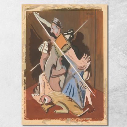 Massacro Della Notte Di San Bartolomeo Cyprián Majerník cmj74 quadro stampato su tela