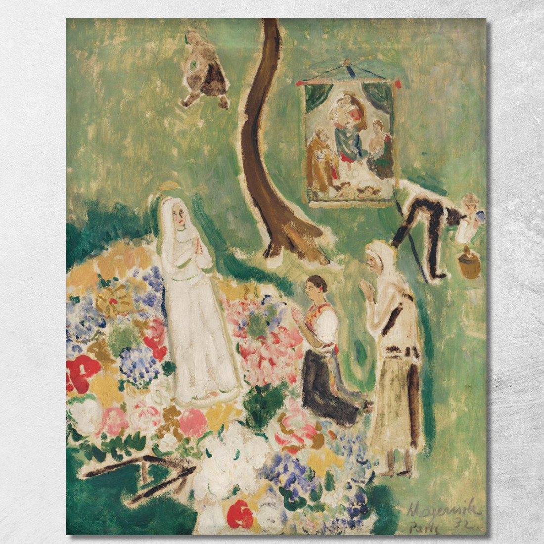Due Madonne Cyprián Majerník cmj86 quadro stampato su tela