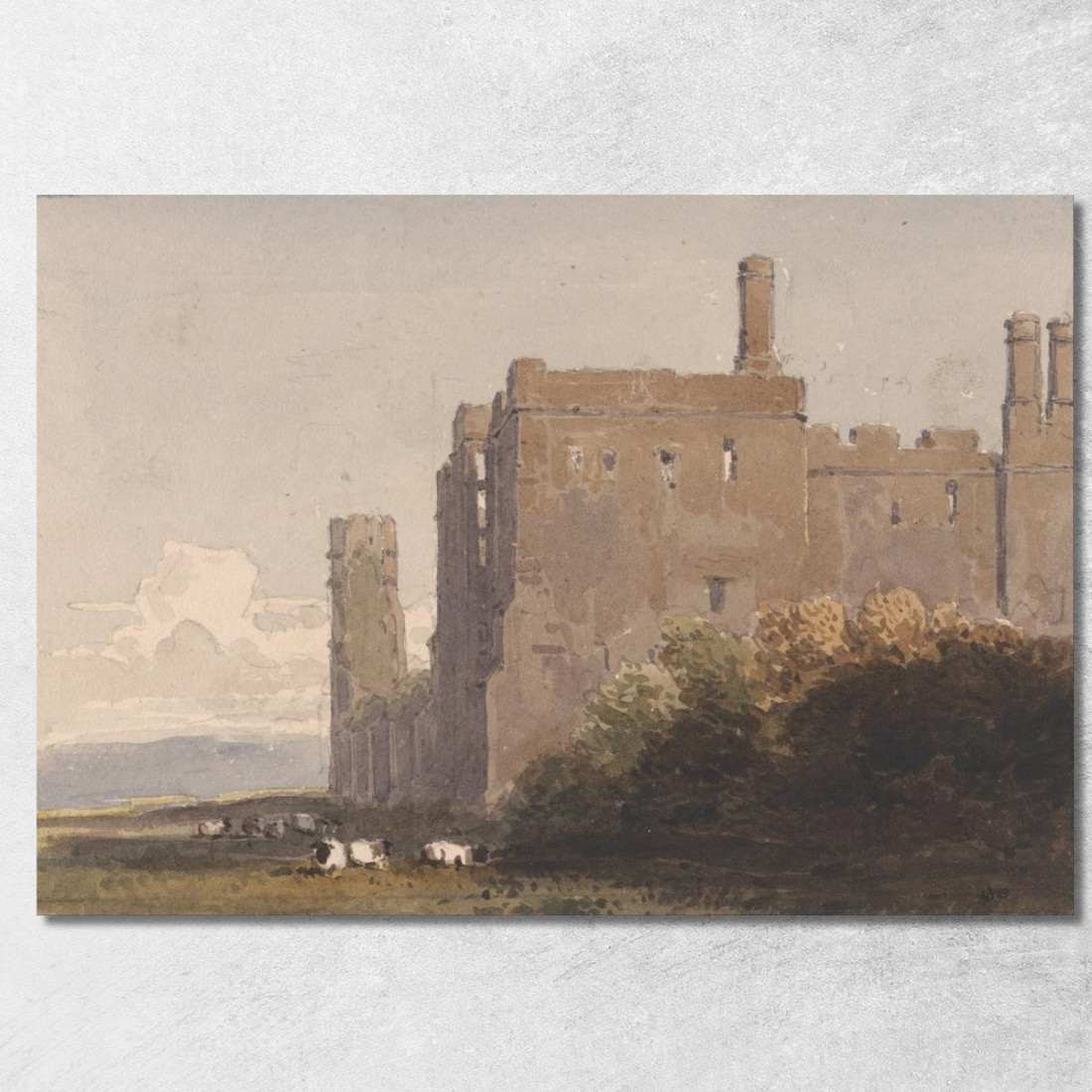 Abbazia Di Battle Sussex David Cox dcx3 quadro stampato su tela