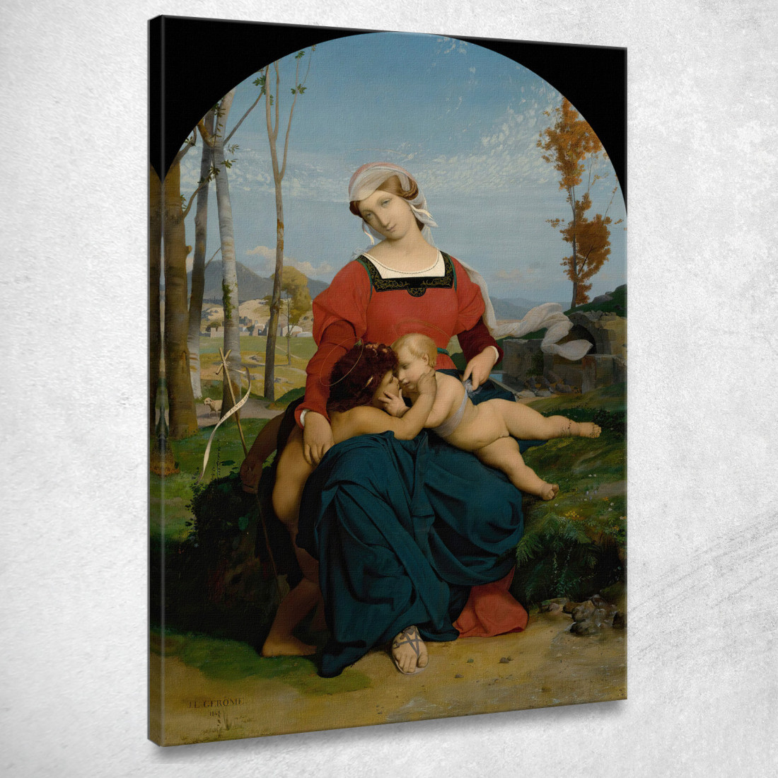 La Vergine Il Bambino Gesù E San Giovanni Jean-Léon Gérôme jlg70 quadro stampato su tela