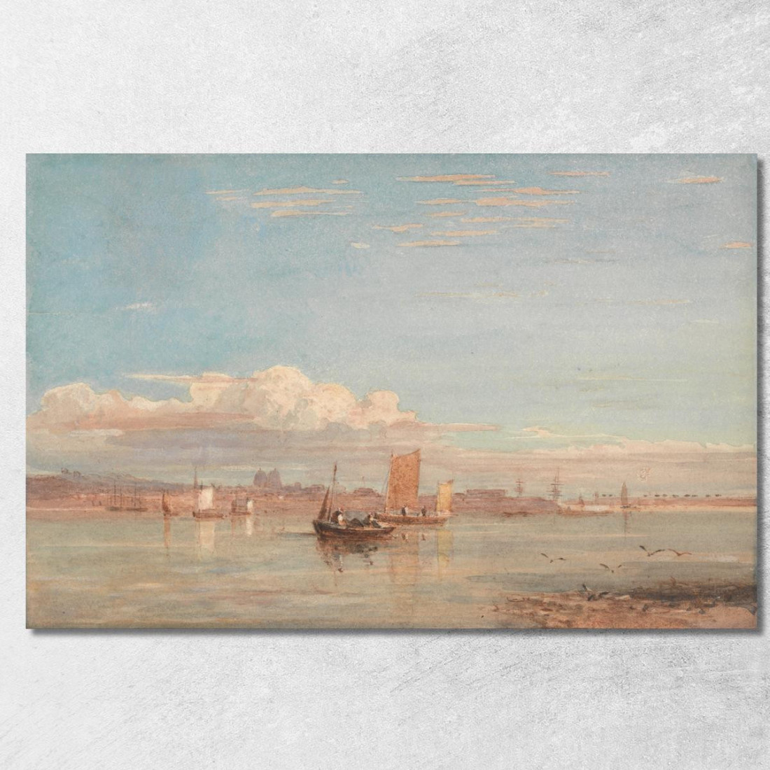 Ospedale Di Greenwich Da Woolwich Reach David Cox dcx19 quadro stampato su tela