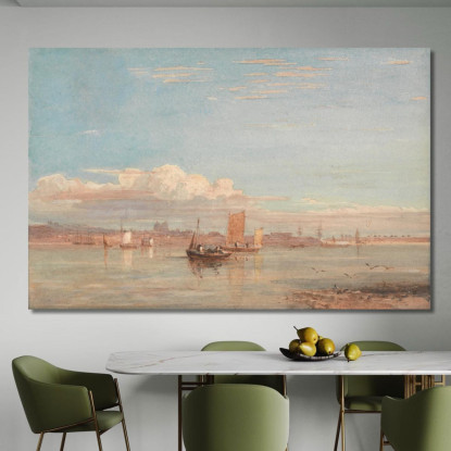 Ospedale Di Greenwich Da Woolwich Reach David Cox dcx19 quadro stampato su tela