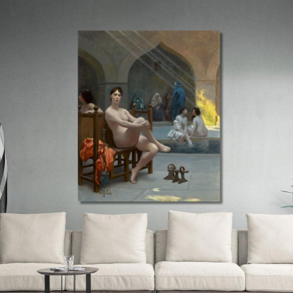 Il Bagno Delle Donne Jean-Léon Gérôme jlg71 quadro stampato su tela