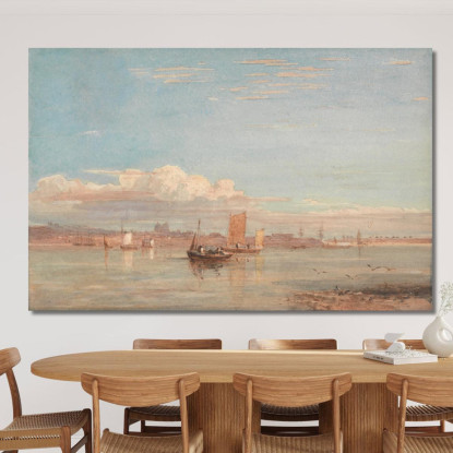 Ospedale Di Greenwich Da Woolwich Reach David Cox dcx19 quadro stampato su tela