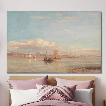 Ospedale Di Greenwich Da Woolwich Reach David Cox dcx19 quadro stampato su tela