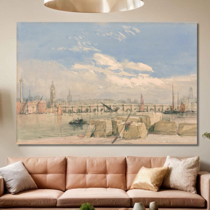 Ponte Di Londra David Cox dcx31 quadro stampato su tela