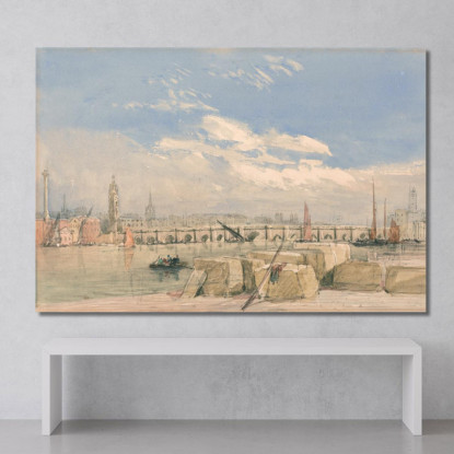 Ponte Di Londra David Cox dcx31 quadro stampato su tela