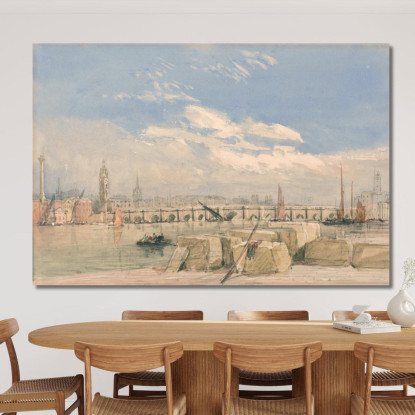 Ponte Di Londra David Cox dcx31 quadro stampato su tela