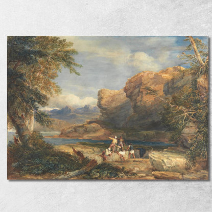 Isola Del Pirata David Cox dcx40 quadro stampato su tela