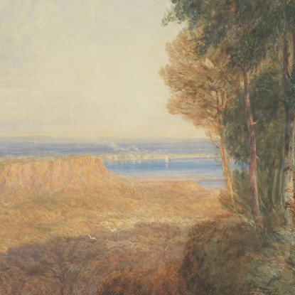 La Confluenza Del Severn E Del Wye Con Chepstow In Lontananza David Cox dcx44 quadro stampato su tela