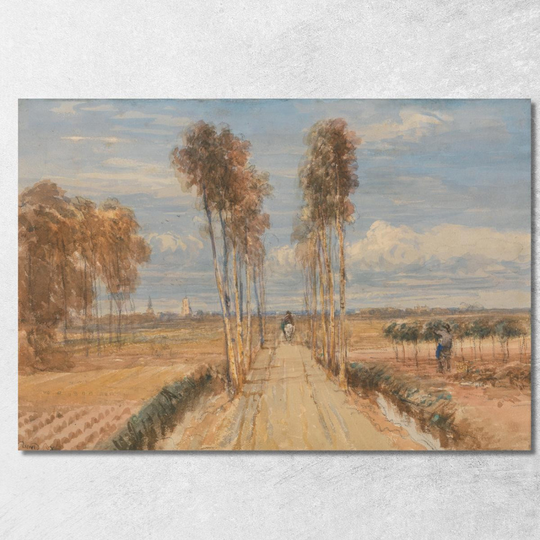 Il Viale Dei Pioppi Dopo Hobbema David Cox dcx47 quadro stampato su tela