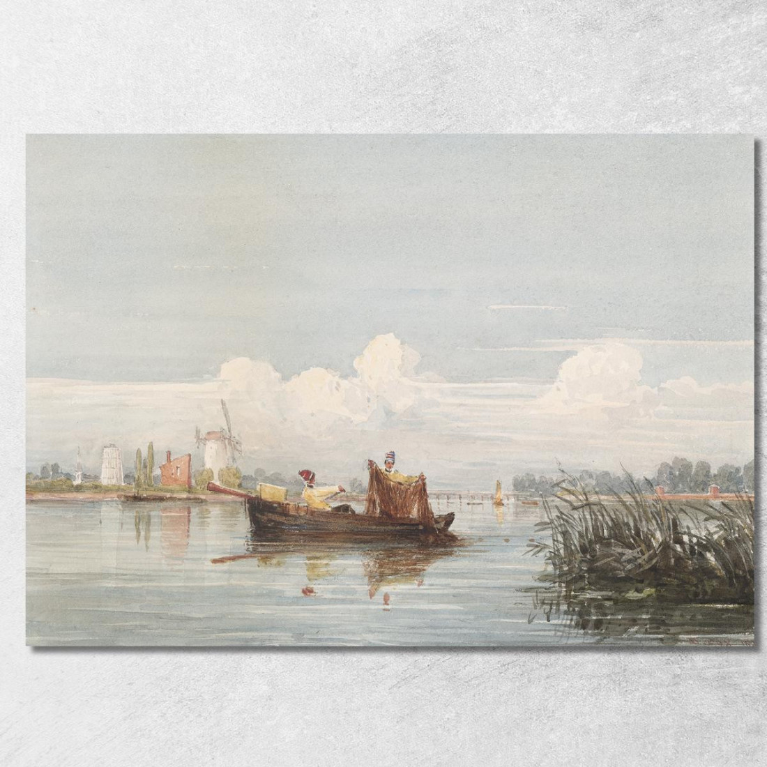 Il Tamigi A Battersea David Cox dcx50 quadro stampato su tela