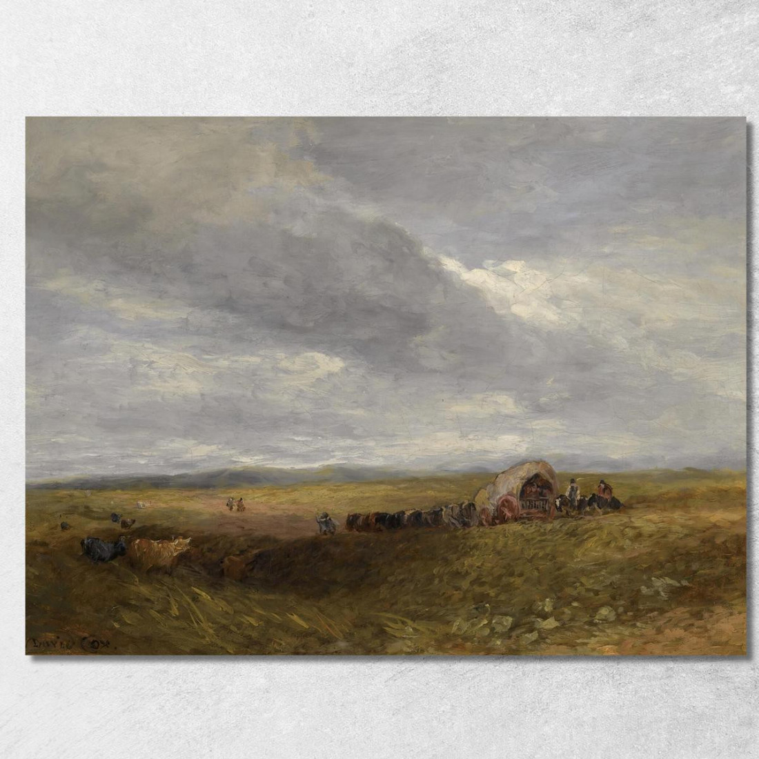 Viaggiatori In Un Paesaggio David Cox dcx52 quadro stampato su tela