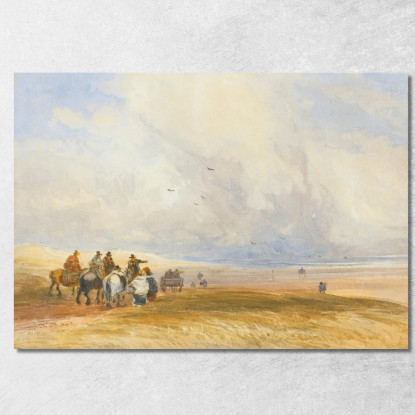 Sabbie Di Ulverstone Cumbria David Cox dcx54 quadro stampato su tela