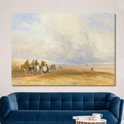 Sabbie Di Ulverstone Cumbria David Cox dcx54 quadro stampato su tela