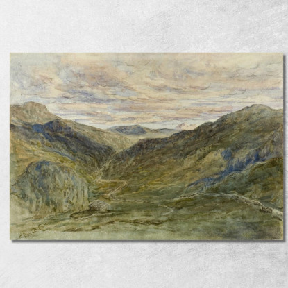 Veduta In Galles David Cox dcx55 quadro stampato su tela