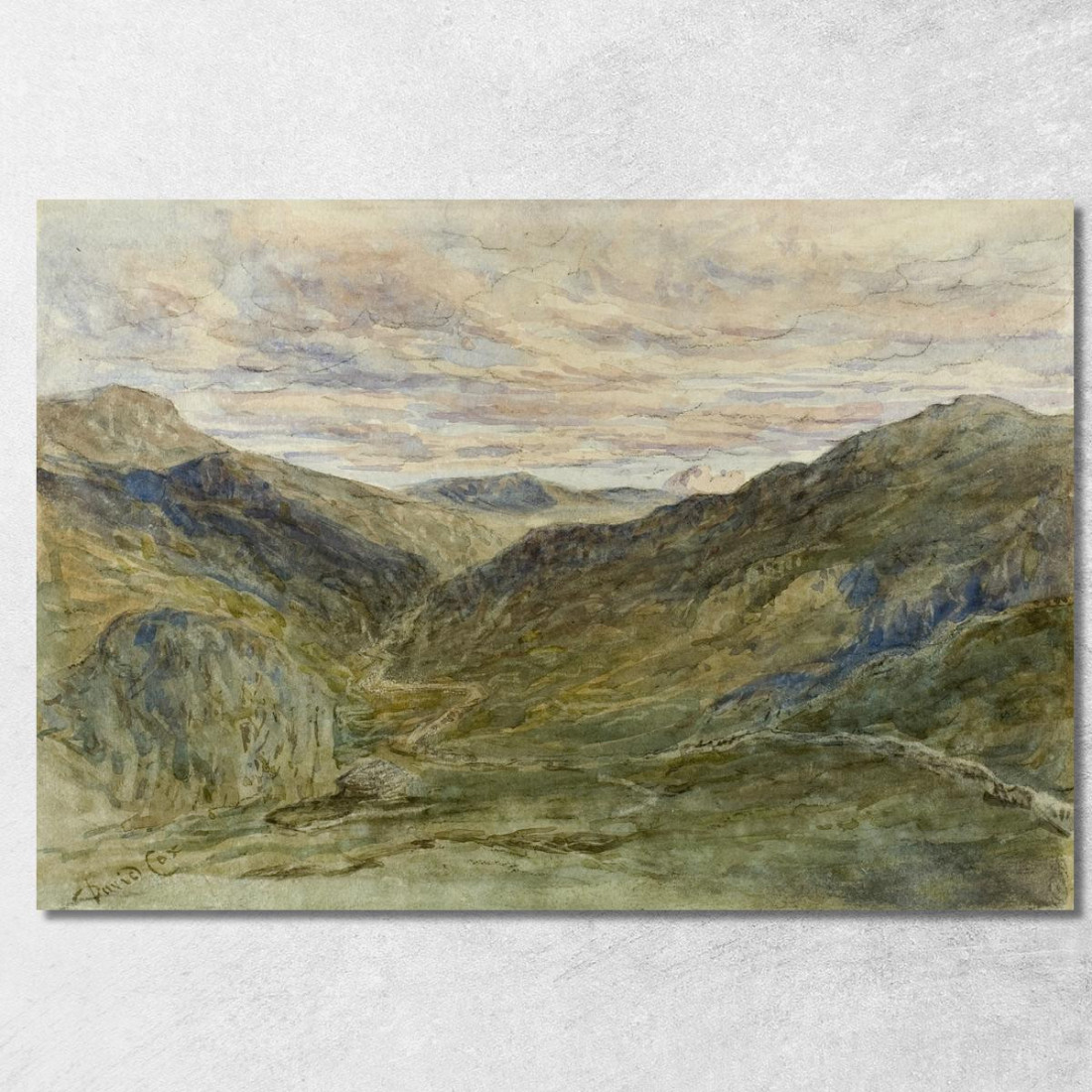 Veduta In Galles David Cox dcx55 quadro stampato su tela