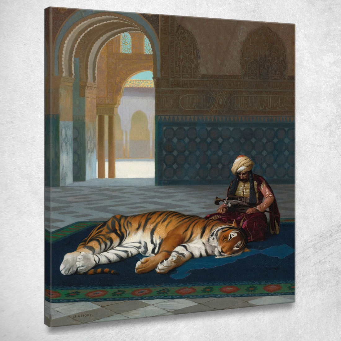 La Tigre E Il Guardiano Jean-Léon Gérôme jlg76 quadro stampato su tela