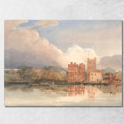 Veduta Del Palazzo Di Lambeth Sul Tamigi David Cox dcx56 quadro stampato su tela