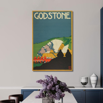 Godstone Metropolitana Di Londra Edward McKnight Kauffer emk7 quadro stampato su tela