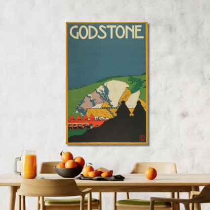 Godstone Metropolitana Di Londra Edward McKnight Kauffer emk7 quadro stampato su tela