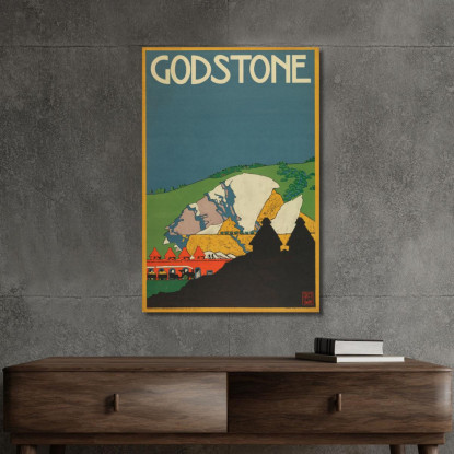 Godstone Metropolitana Di Londra Edward McKnight Kauffer emk7 quadro stampato su tela