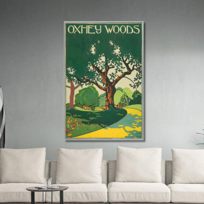 Oxhey Woods Metropolitana Di Londra Edward McKnight Kauffer emk11 quadro stampato su tela