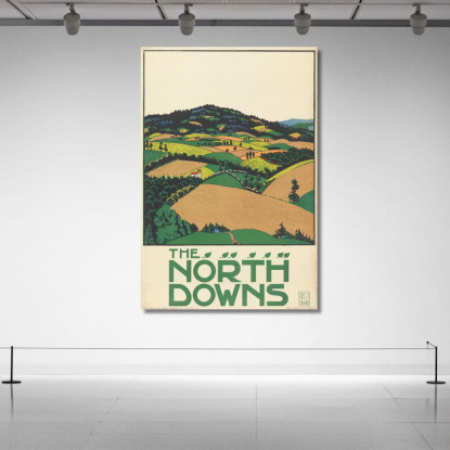 The North Downs Metropolitana Di Londra Edward McKnight Kauffer emk14 quadro stampato su tela