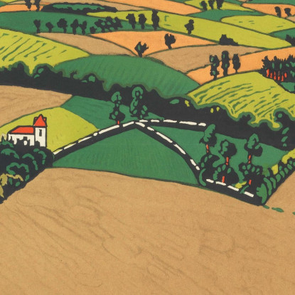 The North Downs Metropolitana Di Londra Edward McKnight Kauffer emk14 quadro stampato su tela