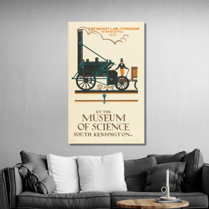 Il Razzo - Museo Della Scienza Edward McKnight Kauffer emk16 quadro stampato su tela